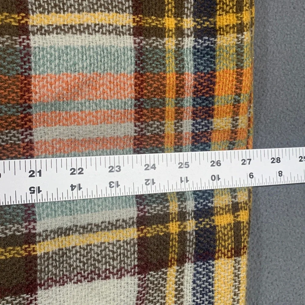 Unbranded Plaid Blanket Scarf Unisex OS Multicolor Fringed Fall Winter Warm Soft